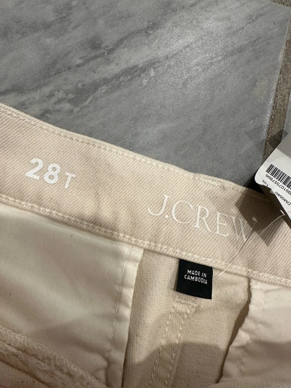 NWT J.Crew Womens Cream 96’ Flare Pants Size 28T (30Wx35L)